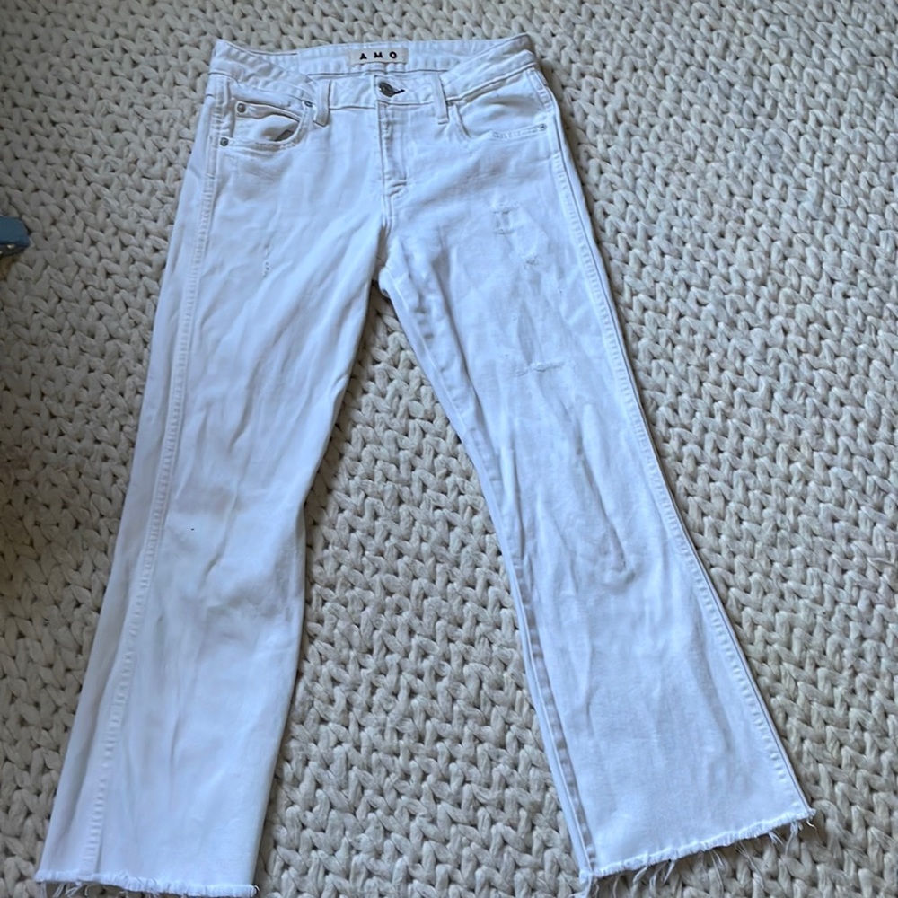 Amo Brand Kick Crop in Sea Salt Size 27